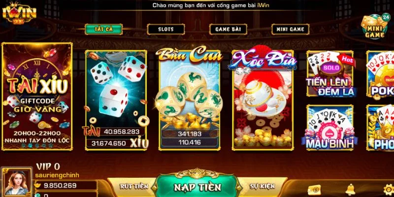 Cổng game IWIN sở hữu kho game độc quyền cực đỉnh. 